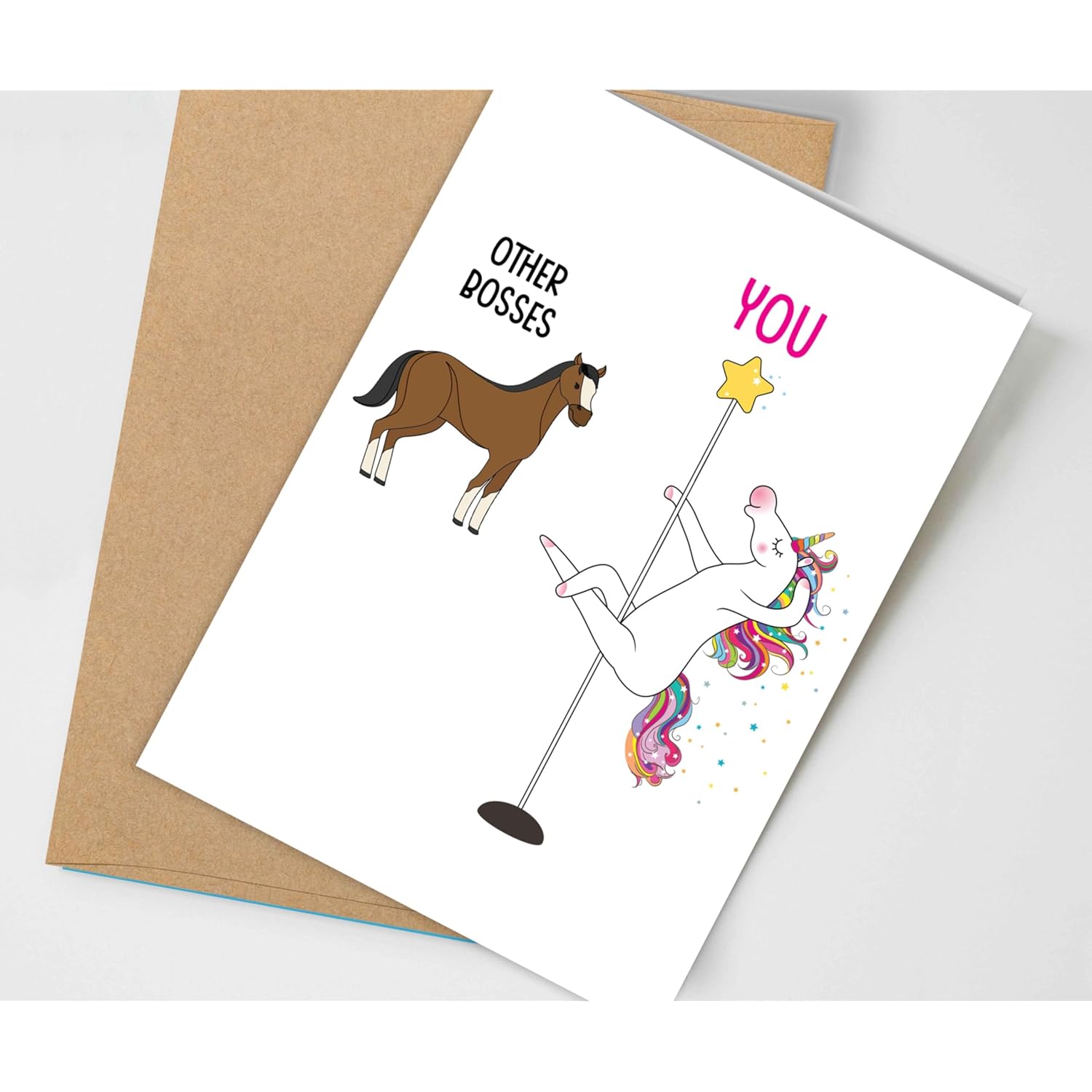 Birthday Card For Boss, Funny Card For Manager, Birthday Gifts For Boss, Gifts From Employee, Supervisor Gift, (Unicorn Dancing)