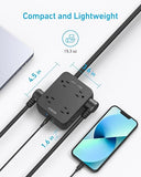 Surge Protector Power Strip with 8 Outlets 3 USB Ports 1 USB C 2000J 5FT Flat Plug Extension Cord