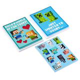 Hallmark Minecraft Valentines Day Cards and Stickers for Kids School (24 Classroom Valentines with Envelopes)