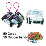 You'Ve Card Game, Ducking Game With Round Hole And Rubber Bands - 50Pack (Gradient Color)