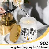 Gifts For Husband, Boyfriend, Lavender Scented Candle - Valentine'S Day Gifts For Women, Galentines Day Gift, Thinking Of You, Thoughtful Gift, Funny Anniversary Birthday Present For Men, Him