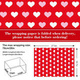 9 Sheet Valentine'S Day Wrapping Paper -Not Roll- Red Pink White Heart Gift Wrap Paper Folded Flat Craft Paper For Diy Crafts Party Supplies, 19.7 X 27.6 Inch