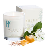 Sea Salt & Jasmine Single Wick Soy Candles, Luxury Scented Candles For Home - Up To 60 Hour Burn Time, Cruelty-Free Soy Wax Blend - Beach Fragrance, Notes Of Jasmine & Sea Salt (9 Oz)
