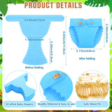51 Pcs Dirty Diaper Wooden Game Sign Baby Shower Game Sign Dirty Diaper Instruction Sign 50 Pcs Mini Diapers Cute Felt Diaper For Game Gender Neutral Party Baby Shower Game (Animal)