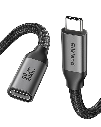 USB4 Extension Cable 40Gbps Thunderbolt 4 240W Fast Charging 3.3FT USB C Extender for MacBook iPhone 17 iPad