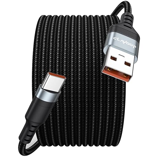 15FT USB A to USB C Cable 23W Fast Charging Long Braided Charger Cord