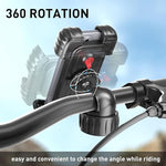 Bike Phone Holder, 360° Adjustable Motorcycle Mount for 5.1" - 6.8" Phones