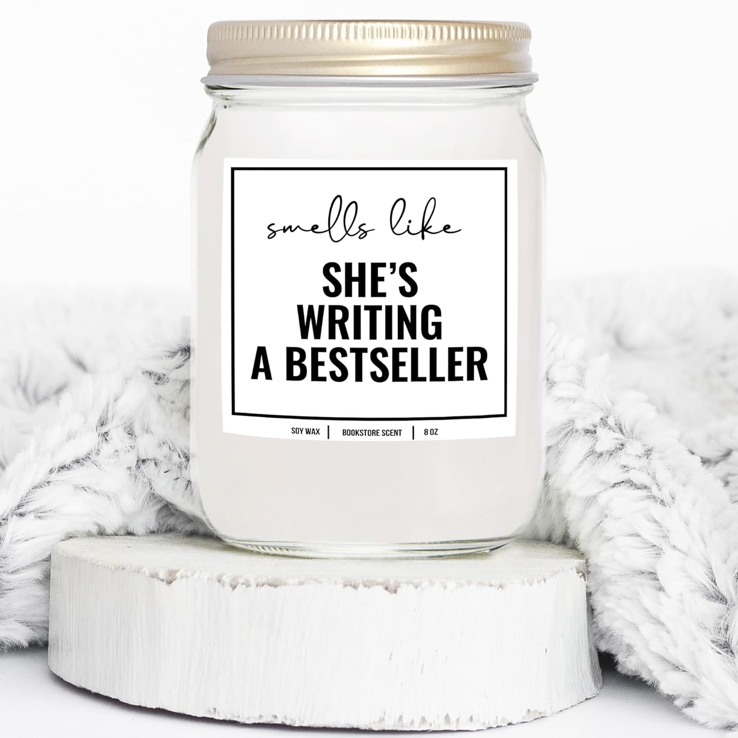 You Nique Designs Writer Candle 9Oz - Gifts For Journalists - Jar Candle, Author Gifts, Book Author - Cool Surprise For Writers And Authors
