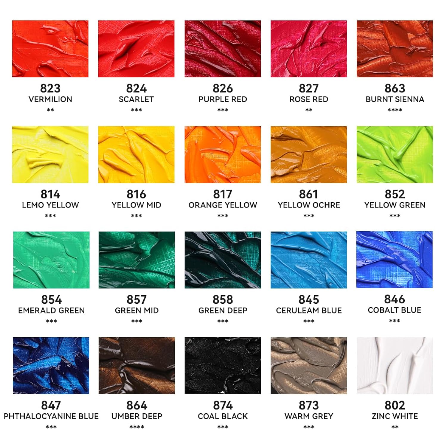 Oil Paint, 20 Colors*50Ml Largetubes, Professional Oil Based Paint With High Saturation, Creamy Texture, And Consistency,Art Supplies For Artists, Students, Beginners-A Set