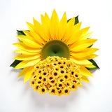 100 Pcs Sunflowers Artificial Flower Heads, Yellow Mini Fake Sunflowers Decorative Fabric Flowers Craft Floral Embellishments Silk Sun Flower Head Decorations Diy Wedding Floral Home Decor