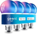 A19 Smart Light Bulbs 4 Pack 800LM Color Changing WiFi Tunable White Alexa Google Compatible