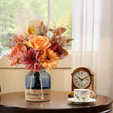 Fake Fall Flowers In Vase,Artificial Flowers With Vase,Centerpiece Table Decorations,Fall Centerpieces For Tables,Fall Kitchen Decor,Fall Flower Arrangements,Home Decor Living Room