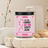 Breast Cancer Awareness Gift For Women Pink Ribbon 7Oz Scented Candle Breast Cancer Rose Scented Candle Breast Cancer Survivor Gifts (Candle-In This Family)