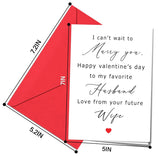 Happy Valentines Day Card For Future Husband, Romantic Valentines Card For Husband To Be, Funny Fiance Galentines Card From Fiancee, Vday Love Card For Fiance, Valentine'S Gifts For Fiance