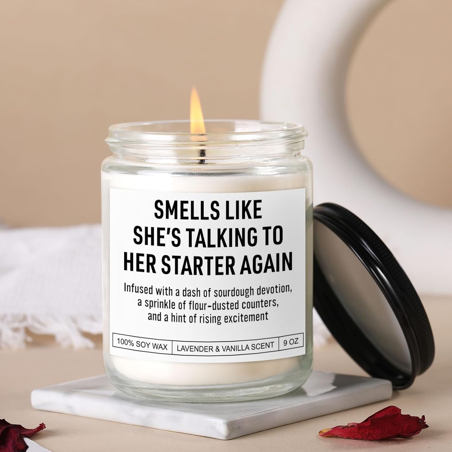 Funny Sourdough Starter Candle, Sourdough Gifts, Unique Baking Gifts For Women Who Love To Bake, Bread Bakers & Lovers, Sour Dough & Baking Accessories, Birthday, Christmas Presents For Baker