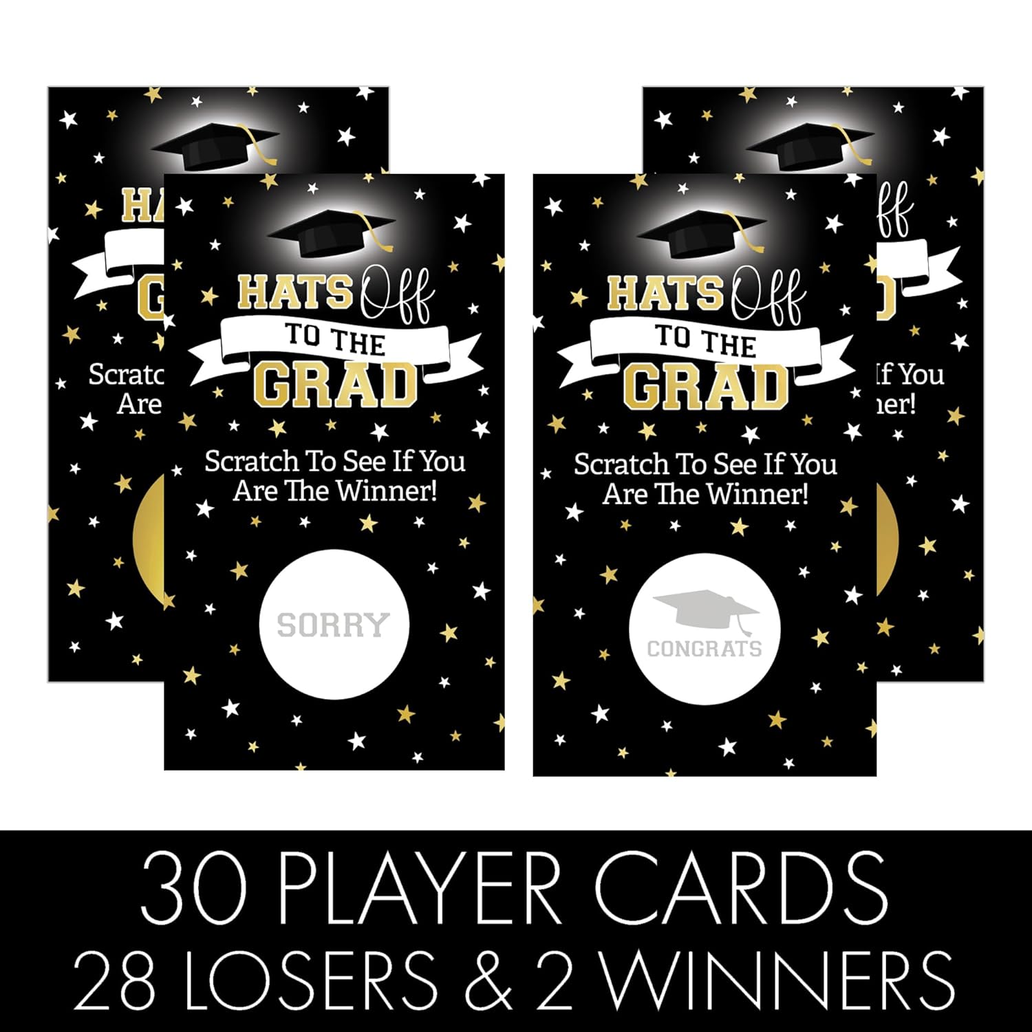 Scratch Off Graduation Party Game, Graduation Games For Parties 2026, 30 Cards