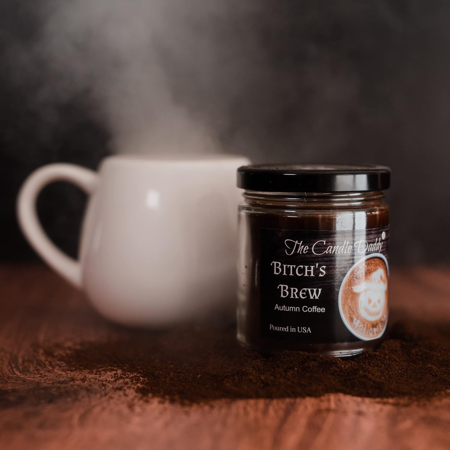 Bitch'S Brew - Autumn Coffee Scented - Funny 6 Oz Jar Halloween Candle - 40 Hour Burn Time