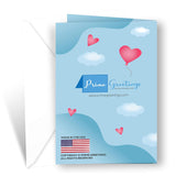 Daughter Valentine'S Day Card, Made In America, Eco-Friendly, Thick Card Stock With Premium Envelope 5In X 7.75In, Packaged In Protective Mailer (Blue With Hearts)