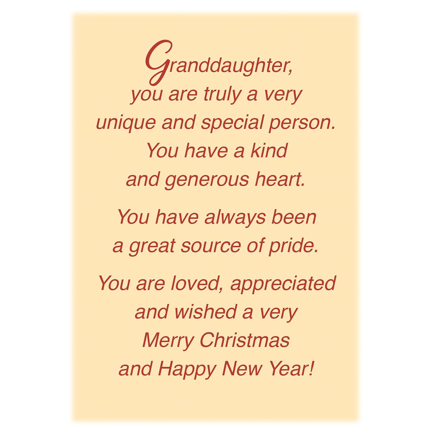 - Granddaughter Christmas Card - Made In Chicago - Large Card Opens To 10" X 7.75" - Packaged In Extra Sturdy Mailer - Very Colorful Classic Christmas Design - 1011