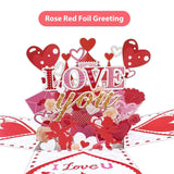 3D Pop Up Card, I Love You Valentine'S Day Greeting Card, Anniversary Cards For Wife, Girlfriend, Wife, Husband, Couple, Girlfriend, Mom