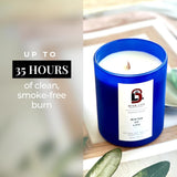 Water Of Life Glass Jar Candle – Handcrafted Wood Wick Soy Candles – Fresh Citrus & Herbal Scent Aromatherapy Candle – Smokeless & Long Lasting Aromatic Candles W/ 35 Hour Burn Time