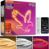 16.4FT RGBAICW Neon Rope Lights Alexa Google App Control Warm Cool White LED Strip