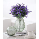 Artificial Greenery Lavender Fake Shrubs Flowers 8 Bundles Uv Resistant Hanging Planter Flora Fence Indoor Outside Decor Wedding Table Flowers Arrangement Bouquet Filler (Purple)