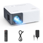 Mini Projector, 1080P, 6000 Lumens, Portable, Fire Stick/HDMI/USB Compatible