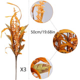 3 Pcs Artificial Fall Flowers Autumn Flowers Artificial For Decoration Fall Bouquet Maple Leaves Wheat Floral Arrangement Faux Fall Flower Branches For Thanksgiving Table Centerpieces Decor