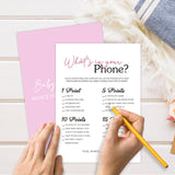5" X 7" What'S In Your Phone Baby Shower Game, Minimalist Themed - (30 Game Card Set), Baby Shower Game Activity, Baby Shower Decorations, Gender Reveal Party Supplies - 17