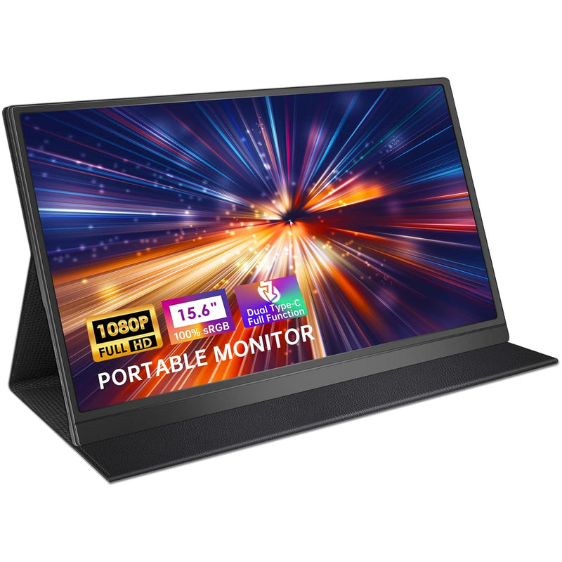 Portable Monitor, 15.6 Inch Laptop Monitor 1920×1080 Full Hd Usb C Hdmi Second