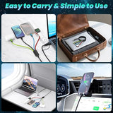2 Pack 5FT Multi Charging Cable with Apple Watch Charger for Travel iPhone USB C Devices