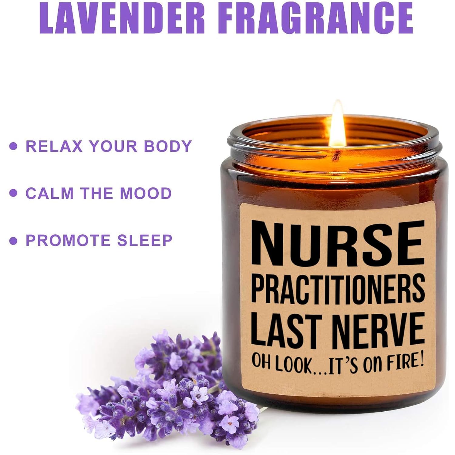 Nurse Practitioner Last Nerve Candle - Personalized Gift For Nurse Practitioner - Funny Gift For Nurse Practitioner - Nurse Practitioner Gifts - Birthday Gift For Nurse Practitioner