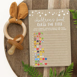 Baby Shower Games For Boy Or Girl – Guess The Children’S Book Title Game, Rustic Kraft Country Barn Design, 50 Cards