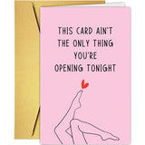 Funny Valentine'S Day Card For Boyfriend Husband, Naughty Birthday Card For Men, Humorous Anniversary Card For Him, Sweet Vday Gift Card