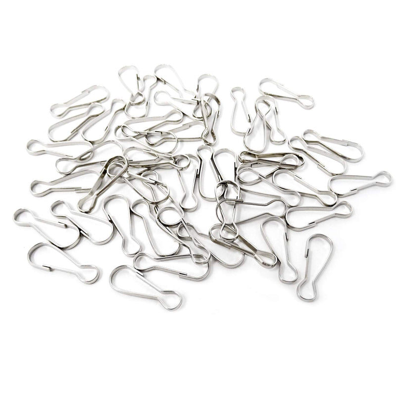 50Pcs 25Mm 1" Metal Spring Hooks Snap Clips For Lanyard, Zipper Pull, Id Card,