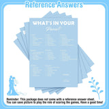 332Pcs Bridal Shower Games Supplies, 251 Wedding Games Cards 1 Put A Ring On It With Advice And Wishes Cards With Wooden Box For Something Blue Before Bridal Shower Decorations