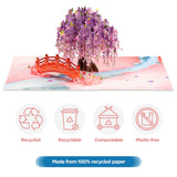 Frndly By 3D Wisteria Tree Pop Up Valentines Day Card, Gift For Valentines Day, Mothers Day, Birthday, Wedding, Anniversary, All Occasion - Handcrafted, 100% Recycled And Eco-Friendly, 8" X 6" Cover - Includes Envelope And Note Tag