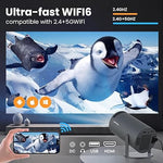 Mini Projector - 1080P, 5G WiFi, Bluetooth, 180° Freestyle, Auto Keystone, Zoom