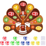 Thanksgiving Football Toss Games Fall Festival Turkey Board Thanksgiving Party Favors With 12 Balls And 2 Hooks Turkey Yard Games For Family Adults Activities Indoor Outdoor Sports Fun Decoration