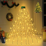 Christmas Tree Lights Indoor 400 Led Christmas Lights For Tree Twinkle Timer 8 Modes Waterproof 6.6Ft X 16 Lines For Chr