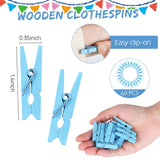 Don'T Say Baby Game, Baby Shower Games Boy, 1 Sign And 60 Blue Mini Clothespins, Shower Game Decorations Ideas, Gender Reveal Party Favors