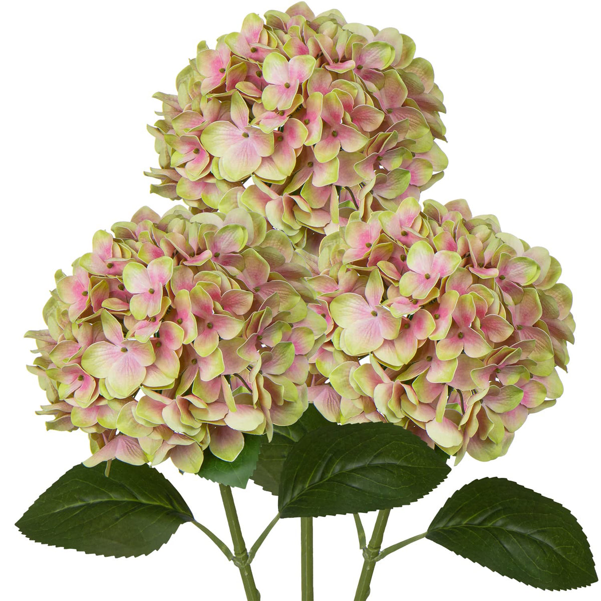 Fake Hydrangeas Real Touch Hydrangea Flowers 26" Large Artificial Hydrangea Flowers Silk Hydrangea For Wedding Bouquet, Home, Party, Store, 3