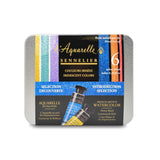 Sennelier French Artists' Watercolor Set, 10ml Tubes, 6-Color Iridescent Introduction Tin Set