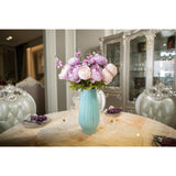 2 Pack Large Artificial Peony Silk Flower Bouquets Arrangement Wedding Centerpieces (New Purple)