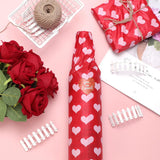 60 Sheets Love Heart Tissue Paper, 20X14 Inches Valentine'S Day Red White Heart Printed Wrapping Tissue Love Decorative Art Tissue For Wedding Anniversary Party Decor (Red)