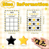 30 Sets Tic Tac Toe Board Inspirational Cards With Mini Star Bulk Gifts For Activities Party Favors(You'Re Tic Tac Tally Awesome,Black And Yellow)