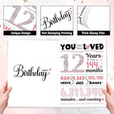 Gifts For 12 Year Old Girls, Funny Happy 12Th Birthday Card For Girls, Daughter, Granddaughter, Sisiter Niece Friend Ideas 12Th Birthday Decorations Greeting Card 12 Year Old Gifts