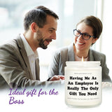 Funny Boss Gifts For Women, Men, Lavender Scented Candle, Boss Lady Gifts For Women, Birthday, Christmas & Appreciation Present For Boss Lady, Female Bosses, Manager(7Oz)
