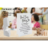 Don'T Say Baby Game, One 8X10 Sign Equipped Standing Rack, 50 Mini Clothespins, Baby Shower Games, Gender Reveal Games, Baby Shower Decoration, Gender Neutral, Nb002